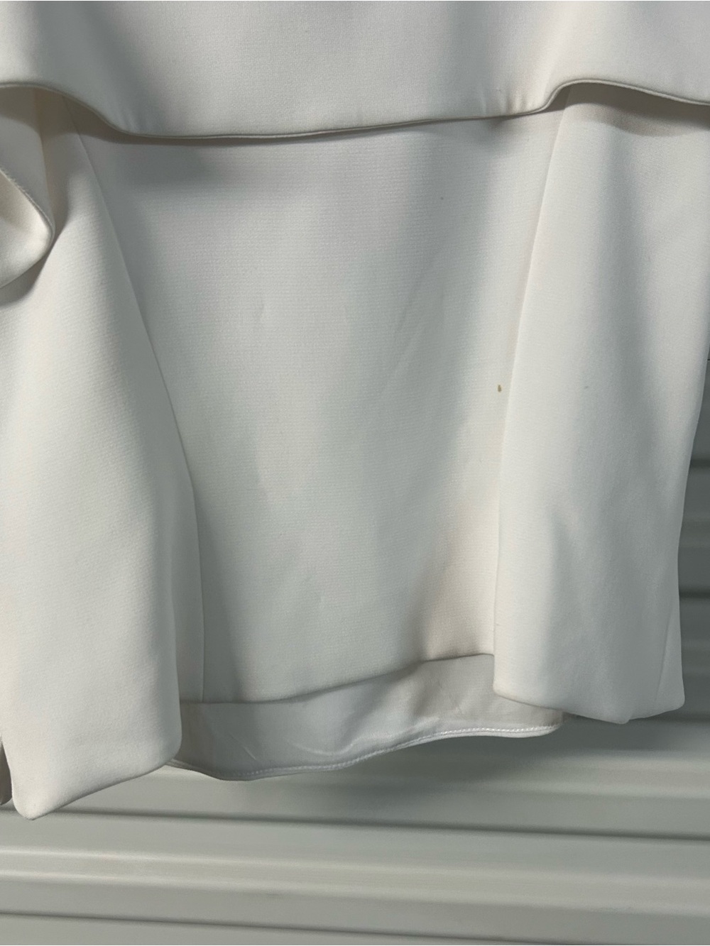 White Cold-Shoulder Ruffle Camisole - Picture 10 of 11